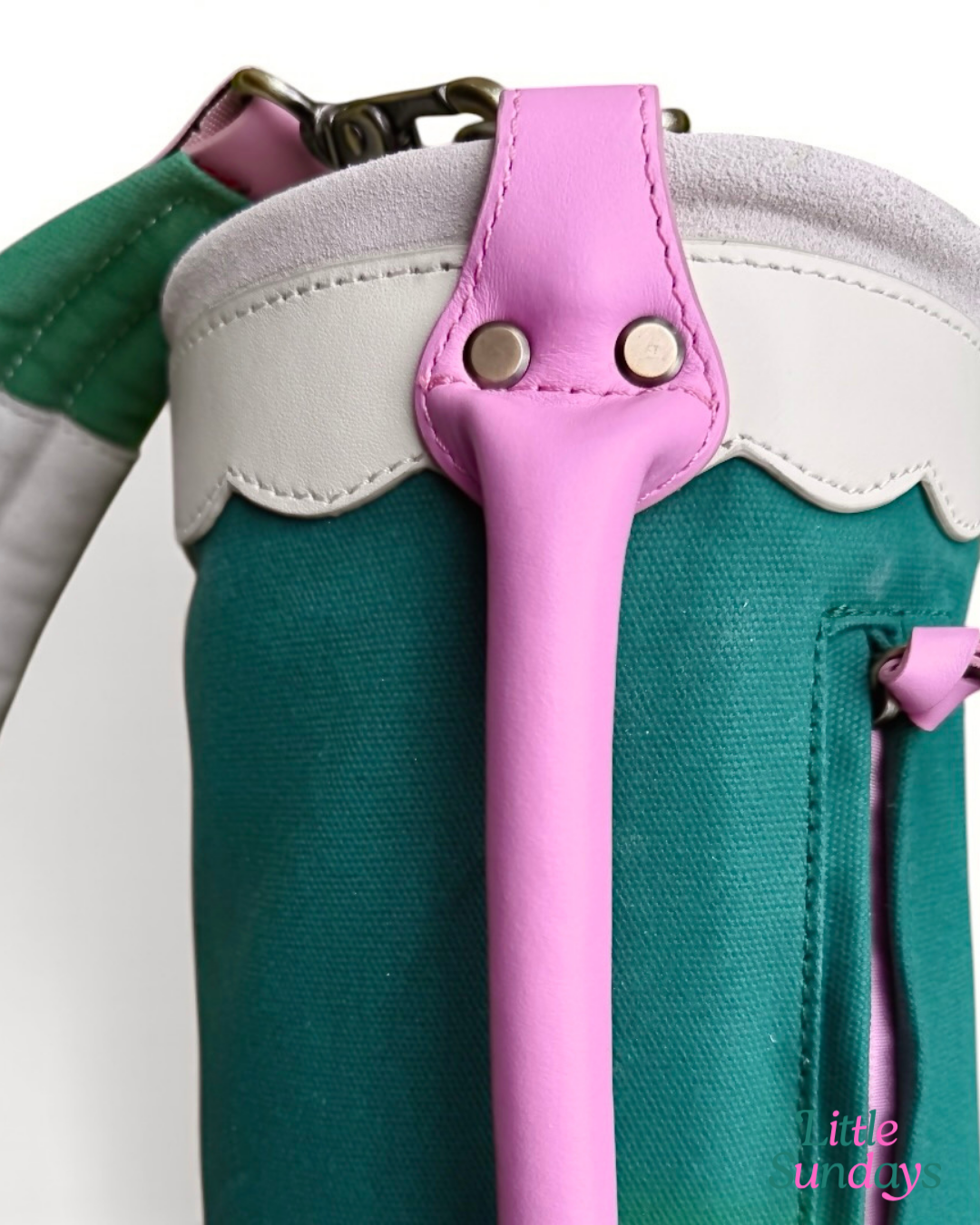 Little Sundays | Junior Golf Bag (Ages 6–10) | Pink and Green