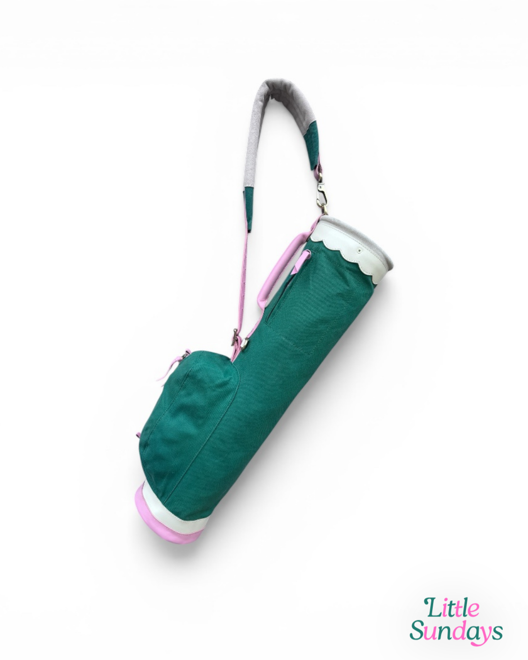 Little Sundays | Junior Golf Bag (Ages 6–10) | Pink and Green